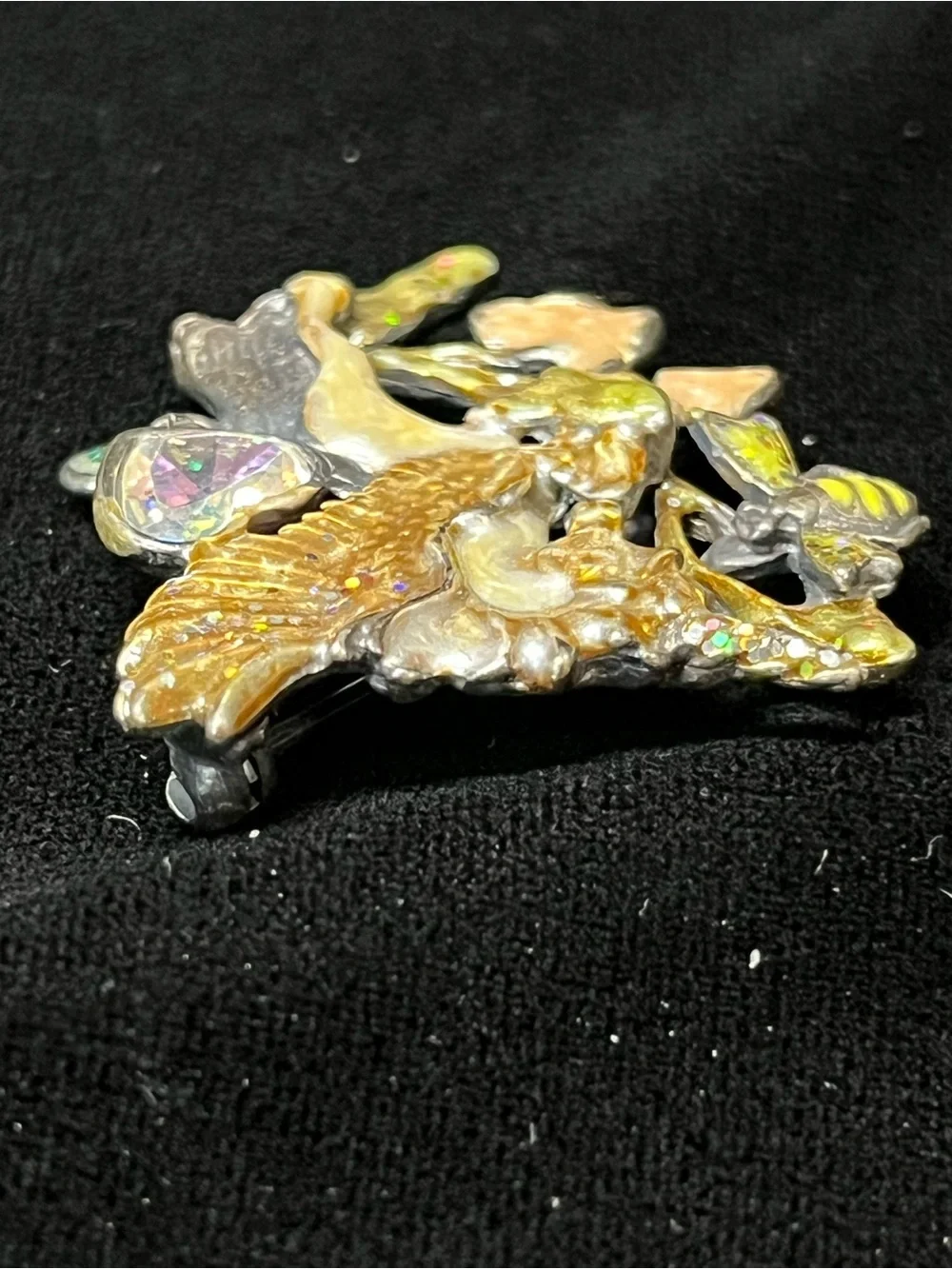 Vintage Kirks Folly Whisper Winged Unicorn Pegasus Brooch 1798